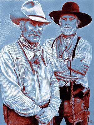 Best Sellers - Actors Mixed Media - Lonesome Dove pop art by Andrew Read