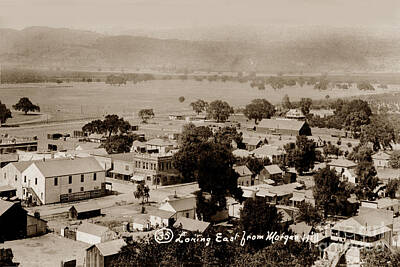 Colorful Pop Culture - Looking East over Morgan Hill, Circa 1910 by Monterey County Historical Society