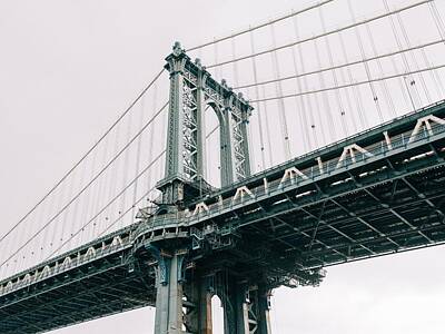 College Town - Looking Up at the Manhattan Bridge by Jon Bilous