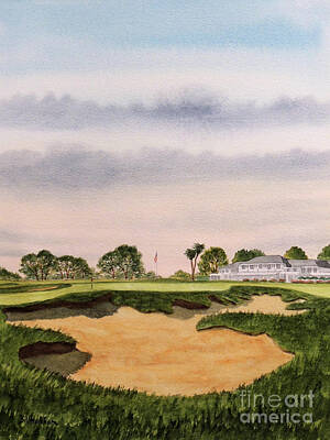 Cities Paintings - Los Angeles Country Club North Course by Bill Holkham