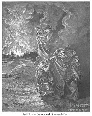 When Life Gives You Lemons - Lot flees as Sodom and Gomorrah burn by Gustave Dore v2 by Historic illustrations