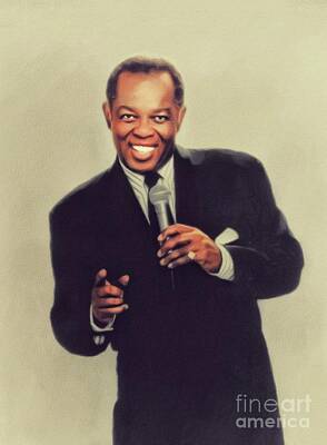 Music Painting Rights Managed Images - Lou Rawls, Music Legend Royalty-Free Image by Esoterica Art Agency