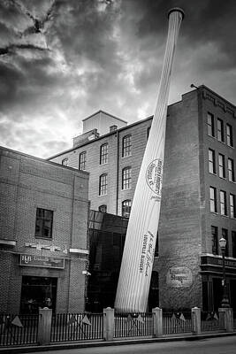 Baseball Royalty-Free and Rights-Managed Images - Louisville Slugger BW by Alexey Stiop