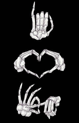 Drawings - Love To Bone by Ludwig Van Bacon