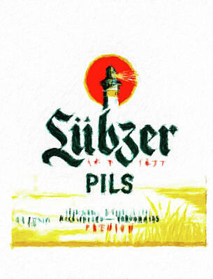 Beer Digital Art - Lubzer Pils by Nando Lardi