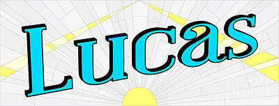 Comics Digital Art - Lucas Boys Name In Art Deco Style by Bigalbaloo Stock