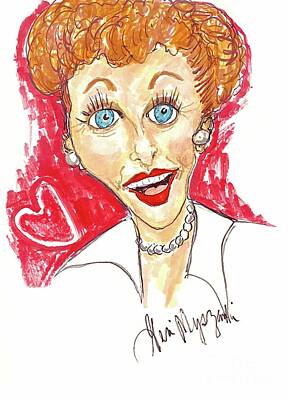 Chocolate Lover - Lucille Ball I Love Lucy  by Geraldine Myszenski