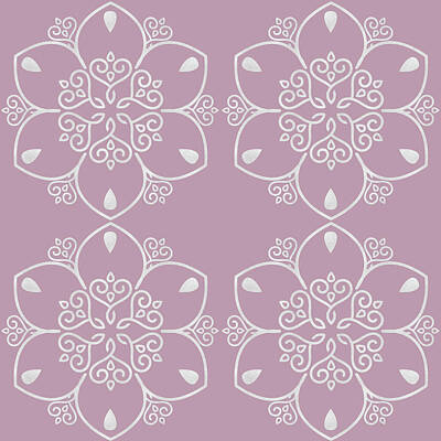Royalty-Free and Rights-Managed Images - Luxury  Floral Pattern - Lavender by Studio Grafiikka