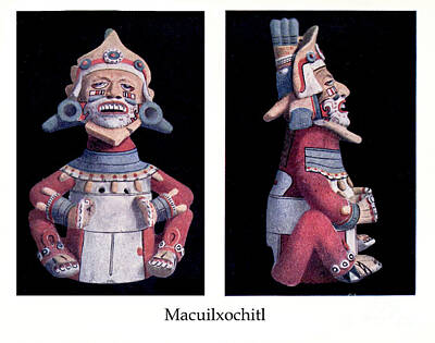 Printscapes - Macuilxochitl Xochipilli x5 by Historic illustrations