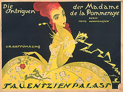 Kitchen Food And Drink Signs - Madame de La Pommerayes Intrigues, 1922 by Stars on Art