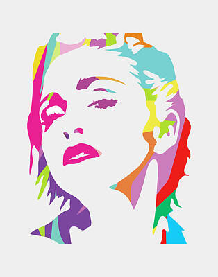 Musicians Digital Art - Madonna 1 POP ART by Ahmad Nusyirwan