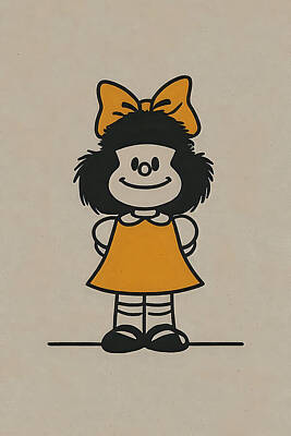 Comics Royalty Free Images - Mafalda Royalty-Free Image by Mauricio Sobalvarro