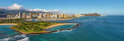 Fantasy Royalty-Free and Rights-Managed Images - Magic Island, Waikiki, Hawaii by Douglas Peebles