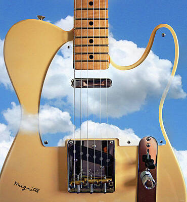 Music Mixed Media Rights Managed Images - Magritte Rocked Royalty-Free Image by Mal Bray