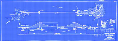 Beach Drawings - Main Bridge Plan and Elevation a2 by Historic Illustrations