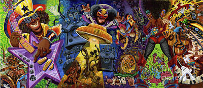 Recently Sold - Rock And Roll Paintings - Make My Funk The P Funk by Keith Shepherd