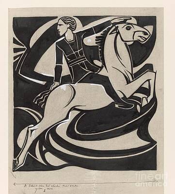 Clouds - Man on horseback, Richard Nicolaus Roland Holst, 1878 - 1938 by Shop Ability