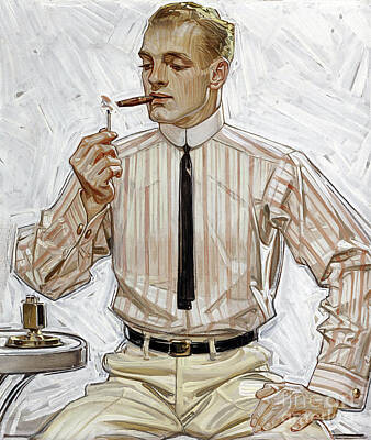 Mistletoe - Man with Narrow Tie, Cluett Shirts Arrow Collar advertisement by Sad Hill - Bizarre Los Angeles Archive