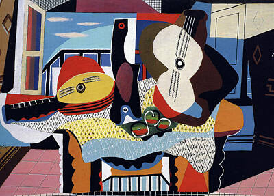 Still Life Paintings - Pablo Picasso - Mandolin and Guitar by Jon Baran