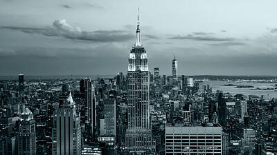 Photo Royalty Free Images - Manhattan Black and White Royalty-Free Image by Manjik Pictures