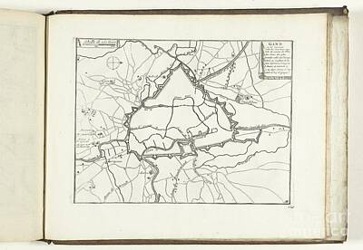 Wild And Wacky Portraits - Map of Ghent, 1726, anonymous, 1726 by Shop Ability