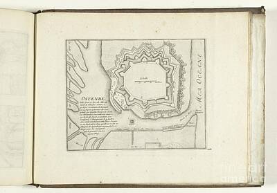 Lipstick - Map of Ostend, 1726, anonymous, 1726 by Shop Ability
