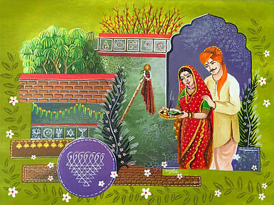 Painting Rights Managed Images - Marathi New year  Royalty-Free Image by Anjali Swami
