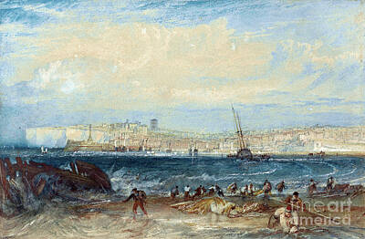 Cities Paintings - Margate - landscape - Joseph Mallord Turner by Sad Hill - Bizarre Los Angeles Archive