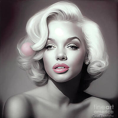 Actors Royalty Free Images - MARILYN  MONROE  by Asar Studios Royalty-Free Image by Celestial Images