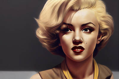 Actors Mixed Media - Marilyn Monroe Collection 4 by Marvin Blaine
