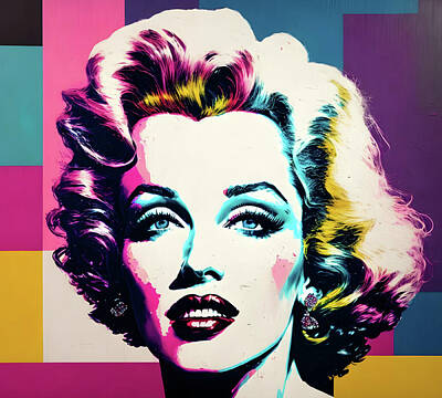 Actors Paintings - Marilyn Monroe Colors - Abstrakt by Felix Von Altersheim