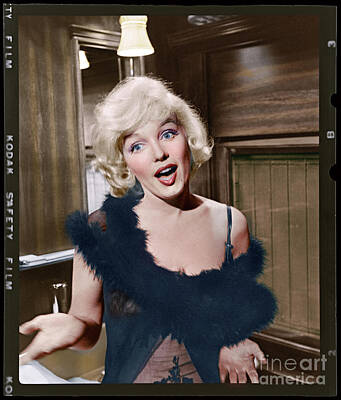 Actors Photos - Marilyn Monroe Some Like It Hot 1958 by Martin Konopacki Restoration