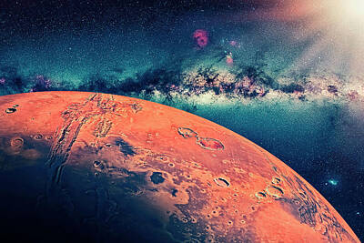Fantasy Digital Art - Mars by Manjik Pictures