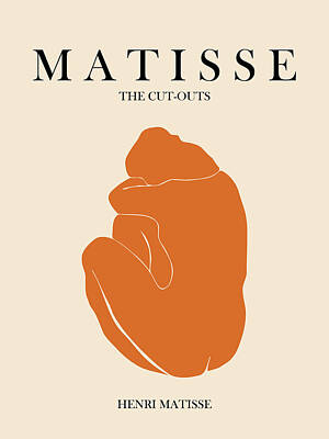 Vintage Tees - Matisse Nude N124-7 Famous Great Art Cut Out Woman by Edit Voros