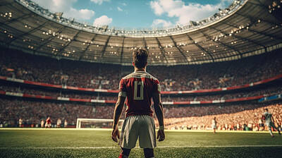 Athletes Rights Managed Images - Maximalist  famous  sports  athletes  Mesut  by Asar Studios Royalty-Free Image by Celestial Images