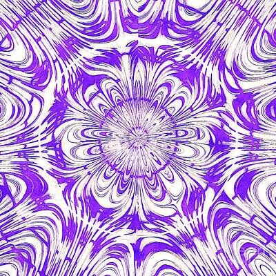 Abstract Oil Paintings Color Pattern And Texture - Melted Purple and White Digital Artwork by Douglas Brown