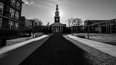 Textured Letters Rights Managed Images - Memorial Hall University of Kentucky Black and White  Royalty-Free Image by John McGraw