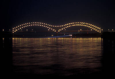 Marilyn Monroe - Memphis Bridge at Night by James C Richardson