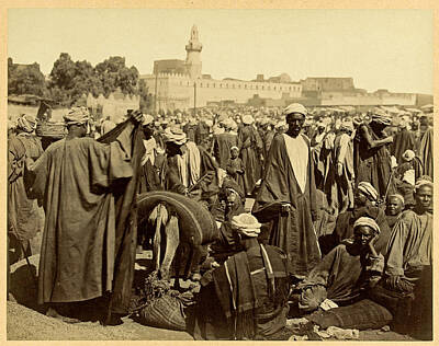 Popsicle Art - Men in the Marketplace of Asyut, anonymous, c. 1888 - c. 1898 by Artistic Rifki