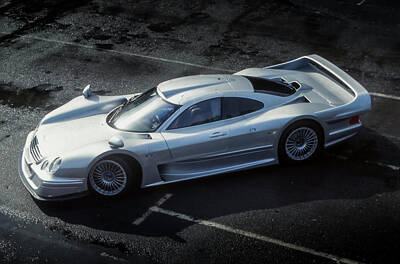 Airplane Paintings Royalty Free Images - Mercedes CLK GTR Royalty-Free Image by Jose Bispo