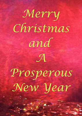 Studio Grafika Vintage Posters - Merry Christmas and A Prosperous New Year, On Prism Light by Maria Faria Rodrigues