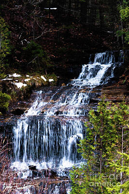 Design Turnpike Books Rights Managed Images - Michigan Waterfall 5 Royalty-Free Image by Wesley Farnsworth