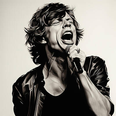Rock And Roll Photos - Mick Jagger  by Athena Mckinzie