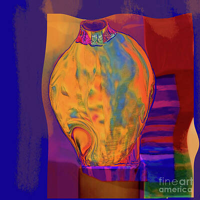 Impressionism Royalty-Free and Rights-Managed Images - Midnight at the Museum, The Giant Clay LOVE Pot by Zsanan Studio