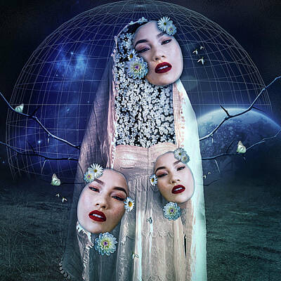 Surrealism Digital Art - Midnight Bride by Brigitta Kormondi