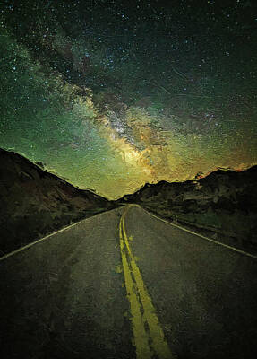 Science Fiction Mixed Media - Milky Way Road by Dan Sproul