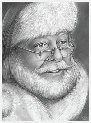 City Scenes Drawings - Miracle Santa by Greg Joens