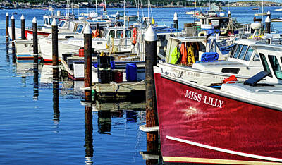 Hood Ornaments And Emblems Royalty Free Images - Miss Lilly - Provincetown Harbor Royalty-Free Image by Allen Beatty