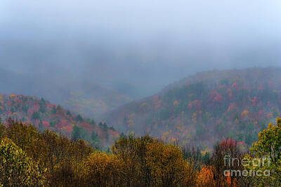 Music Royalty-Free and Rights-Managed Images - Mist Covered Mountains of Color by Thomas R Fletcher