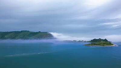 Beach Photo Rights Managed Images - Mist Over Dunedin Bay Royalty-Free Image by Dr K X Xhori